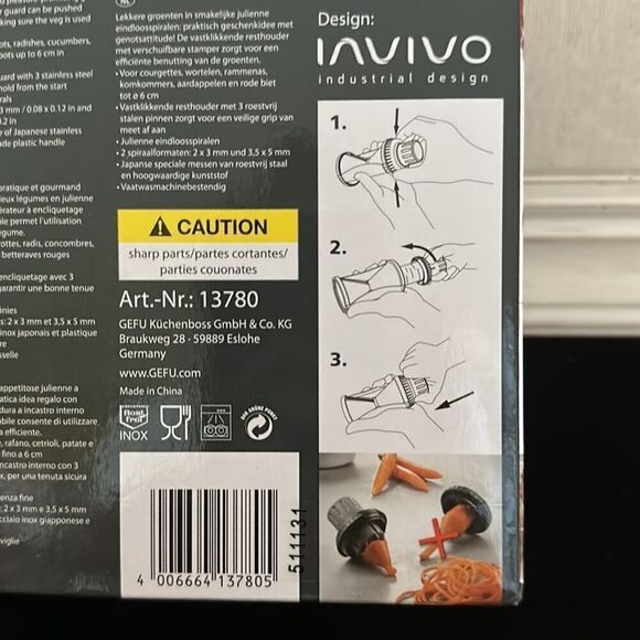 Spirelliu 2.0 by GEFU spiral vegetable slicer NIB - Picture 3 of 8